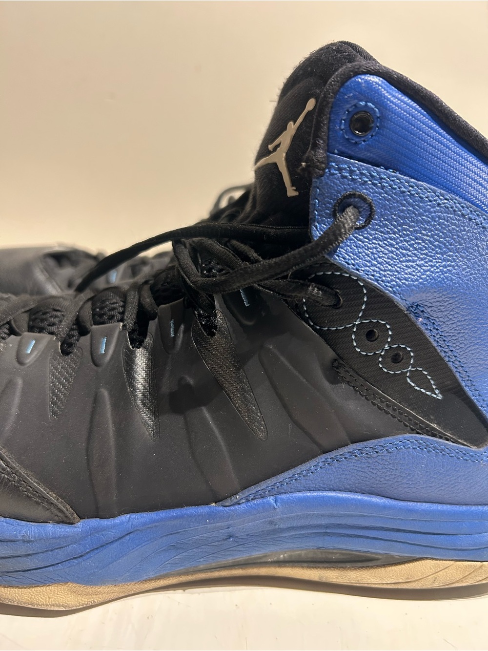 Air Jordan Prime Fly Black & Blue High-Top Sneakers, Mens Size 13
